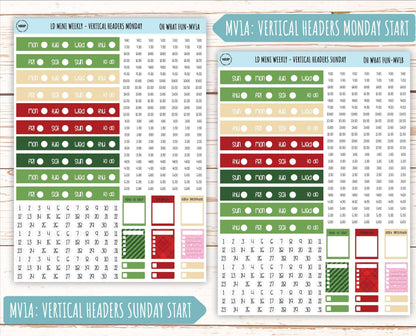 DECEMBER Stickers for Small Horizontal & Vertical Laurel Denise Planners. (Formerly Mini Planner) "Oh What Fun" || MOWF