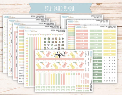 APRIL 2025 Stickers for The Scout Laurel Denise Planner (formerly Portrait Planner). "Happy Easter" || PTHE