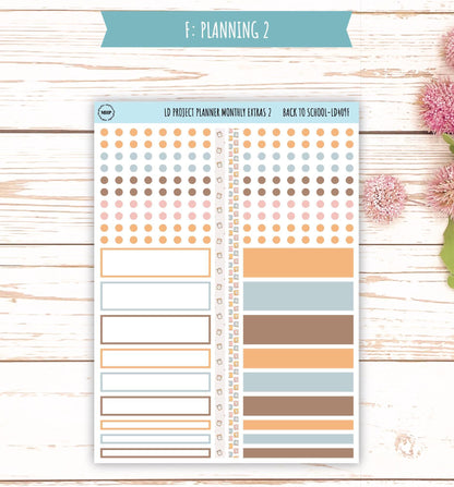 SEPTEMBER Stickers for The Rose Large Laurel Denise Planner (Formerly Project Planner) "Back to School" || LD409BT