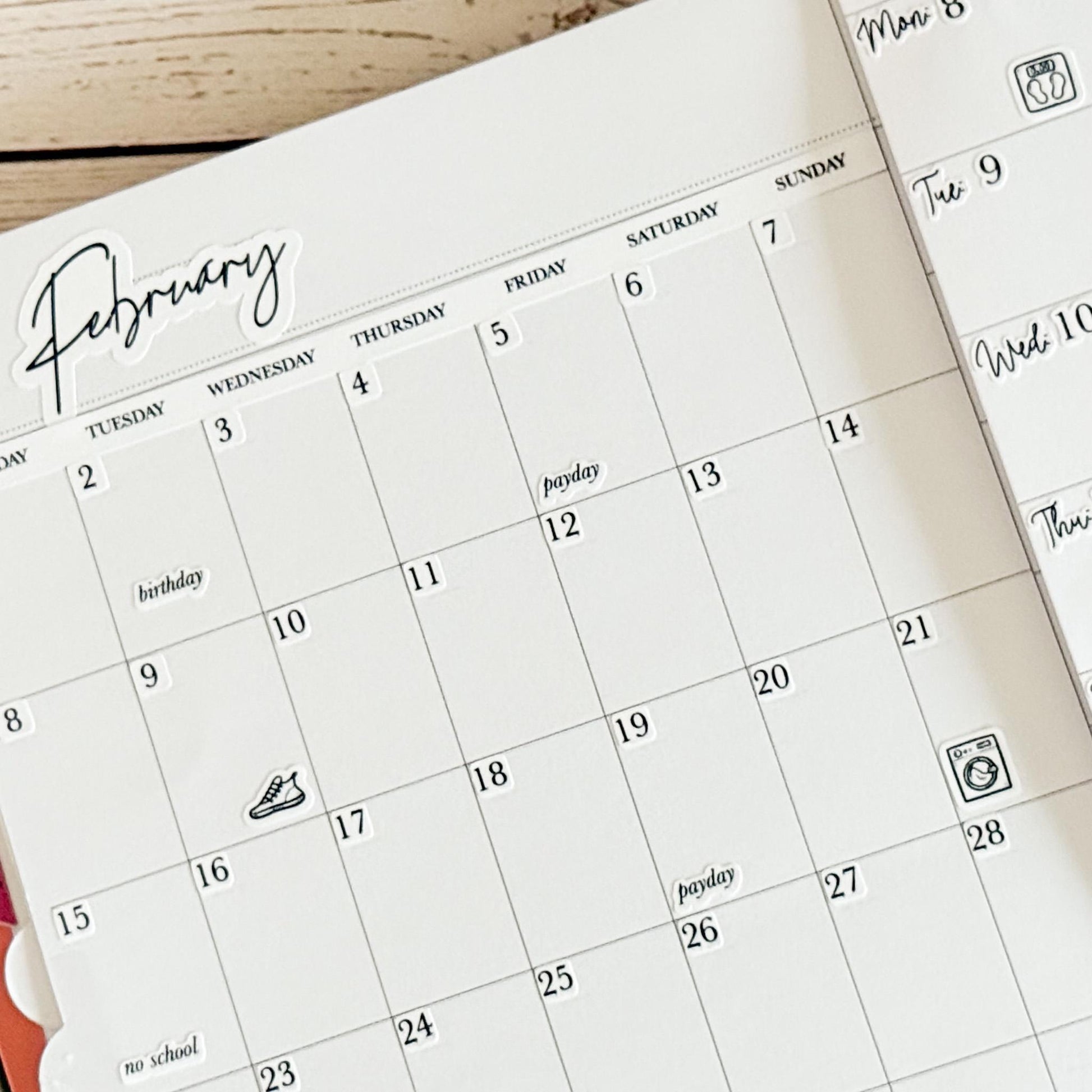 Minimalist Stickers for Large size, Horizontal & Vertical Laurel Denise Planners. || LD-OG