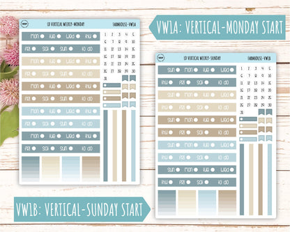 September Stickers for Large size Horizontal & Vertical Laurel Denise Planner. (Formerly Original or Standar Size) "Farmhouse" || OGFH