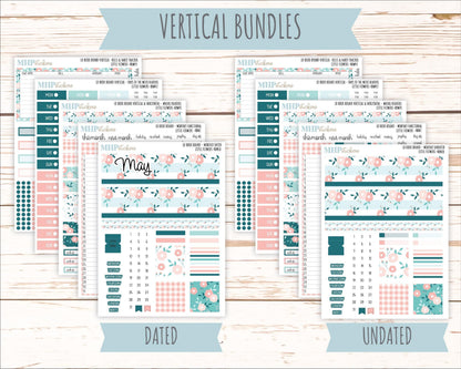 May 2025 Stickers for The Mae & The Kristy Laurel Denise Planners ( Formerly Book Bound Planner) "Little Flowers" || BB