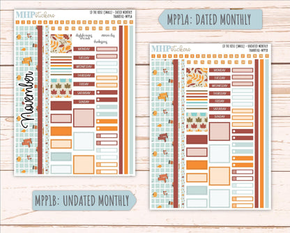 NOVEMBER 2025 Stickers for The Rose Small Laurel Denise Planner (Formerly Mini Project Planner) "Thankful" || MPP