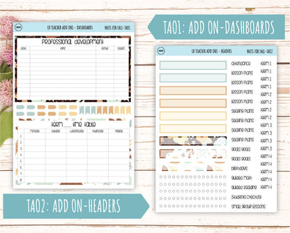 OCTOBER Stickers for The Valerie Laurel Denise Planner (Formerly Teacher Planner) "Nuts for Fall" || TNF