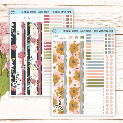 12 Monthly Sheet Set for Laurel Denise PORTRAIT Planner. 2024 Designs || LD407