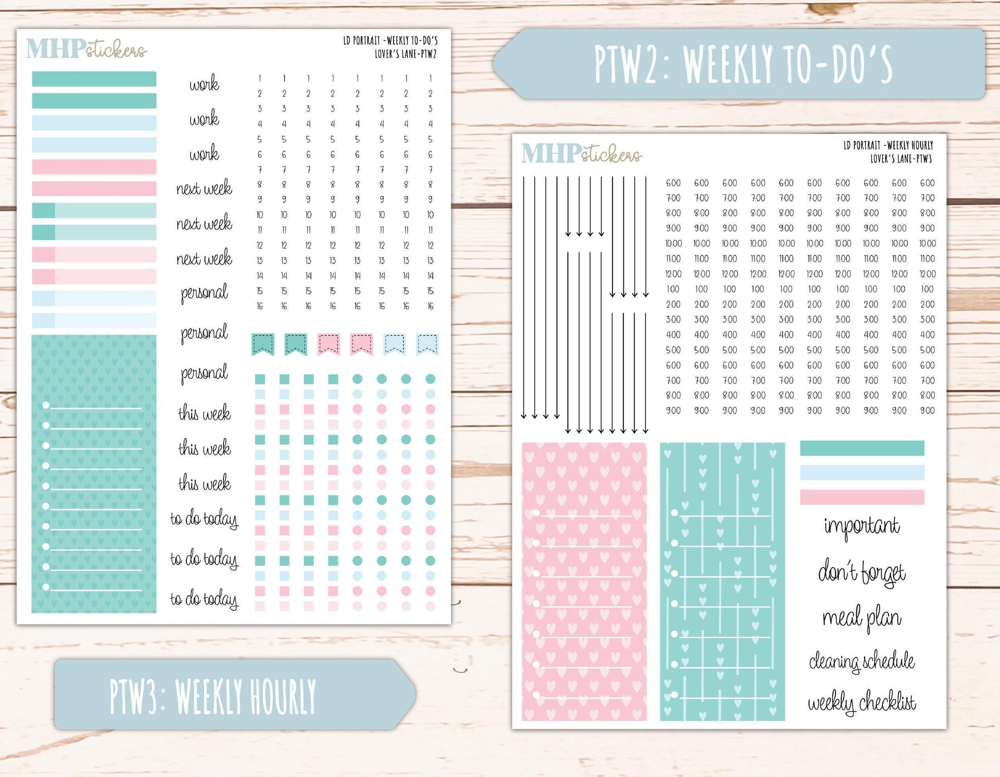 FEBRUARY 2025 Stickers for The Scout Laurel Denise Planner (formerly Portrait Planner). "Lover's Lane" || PTLL