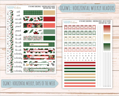 DECEMBER 2025 Stickers for Large-size Horizontal & Vertical Laurel Denise Planners. (Formerly Original Size) "Berry Merry Xmas" || OG