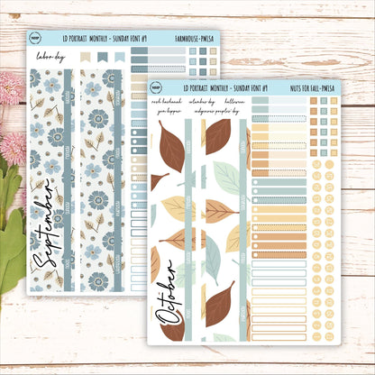 12 Monthly Sheet Set for Laurel Denise PORTRAIT Planner. 2024 Designs || LD407