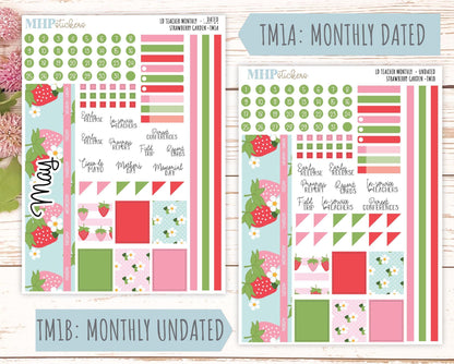 MAY Stickers for The Valerie Laurel Denise Planner (Formerly Teacher Planner) "Strawberry Garden" || TSG