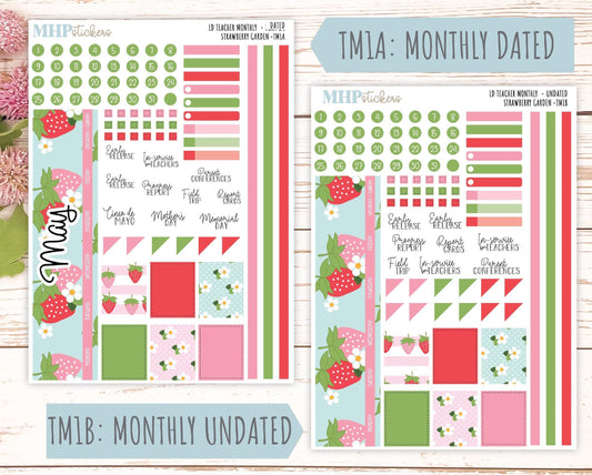 MAY Stickers for The Valerie Laurel Denise Planner (Formerly Teacher Planner) "Strawberry Garden" || TSG