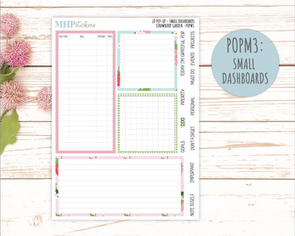 May 2025 Stickers for The Jo Laurel Denise Planner (Formerly Pop-Up Planner) "Strawberry Garden" || POPSG