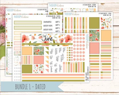 JUNE Stickers for The Valerie Laurel Denise Planner (Formerly Teacher Planner) "Bloom Time" || TBT