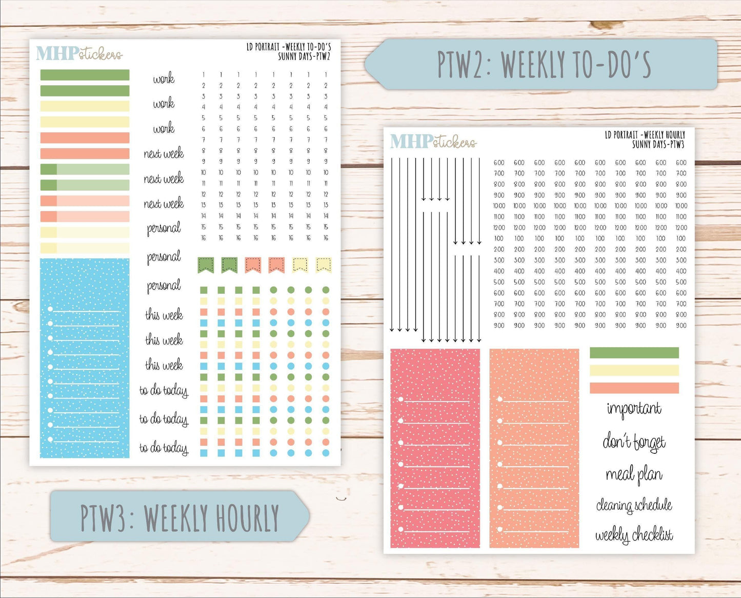 AUGUST 2025 Stickers for The Scout Laurel Denise Planner (formerly Portrait Planner). "Sunny Days" || PTSD