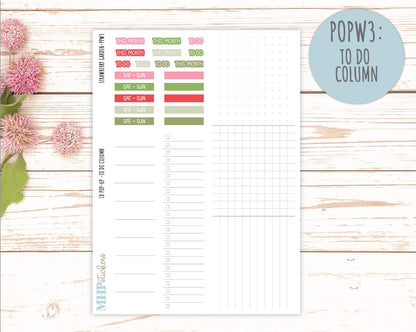 May 2025 Stickers for The Jo Laurel Denise Planner (Formerly Pop-Up Planner) "Strawberry Garden" || POPSG