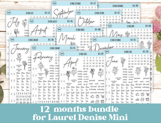 smallmalist Stickers for Laurel Denise Mini Planners. || H651