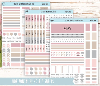 MAY Neutral Color Stickers for small Laurel Denise Planners || NMAY