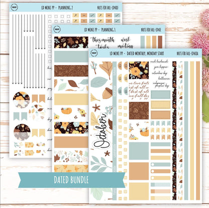 OCTOBER Stickers for The Rose Small Laurel Denise Planner (Formerly Mini Project Planner) "Nuts for Fall" || LD408NF