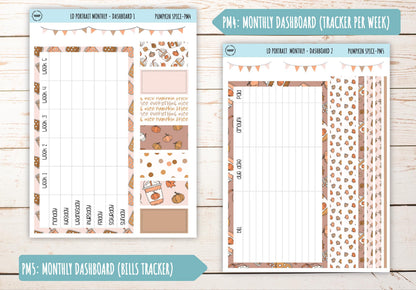 NOVEMBER Stickers for The Scout Laurel Denise Planner (formerly Portrait Planner). "Pumpkin Spice" || PPS