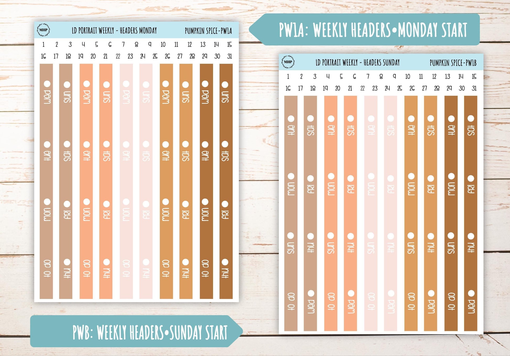 NOVEMBER Stickers for The Scout Laurel Denise Planner (formerly Portrait Planner). "Pumpkin Spice" || PPS