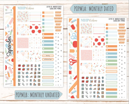 September 2025 Stickers for The Jo Laurel Denise Planner (Formerly Pop-Up Planner) "School Days" || POP