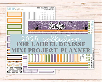 OCTOBER 2025 Stickers for The Rose Small Laurel Denise Planner (Formerly Mini Project Planner) "Hello Halloween" || MPP