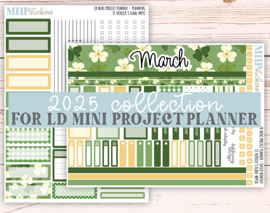 MARCH 2025 Stickers for The Rose Small Laurel Denise Planner (Formerly Mini Project Planner) "St Patrick's Flare" || MPPSPF