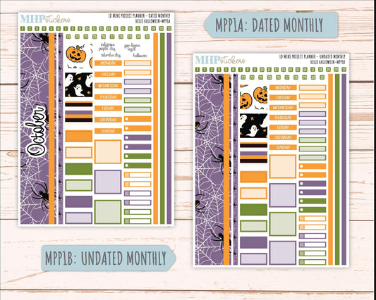 OCTOBER 2025 Stickers for The Rose Small Laurel Denise Planner (Formerly Mini Project Planner) "Hello Halloween" || MPP