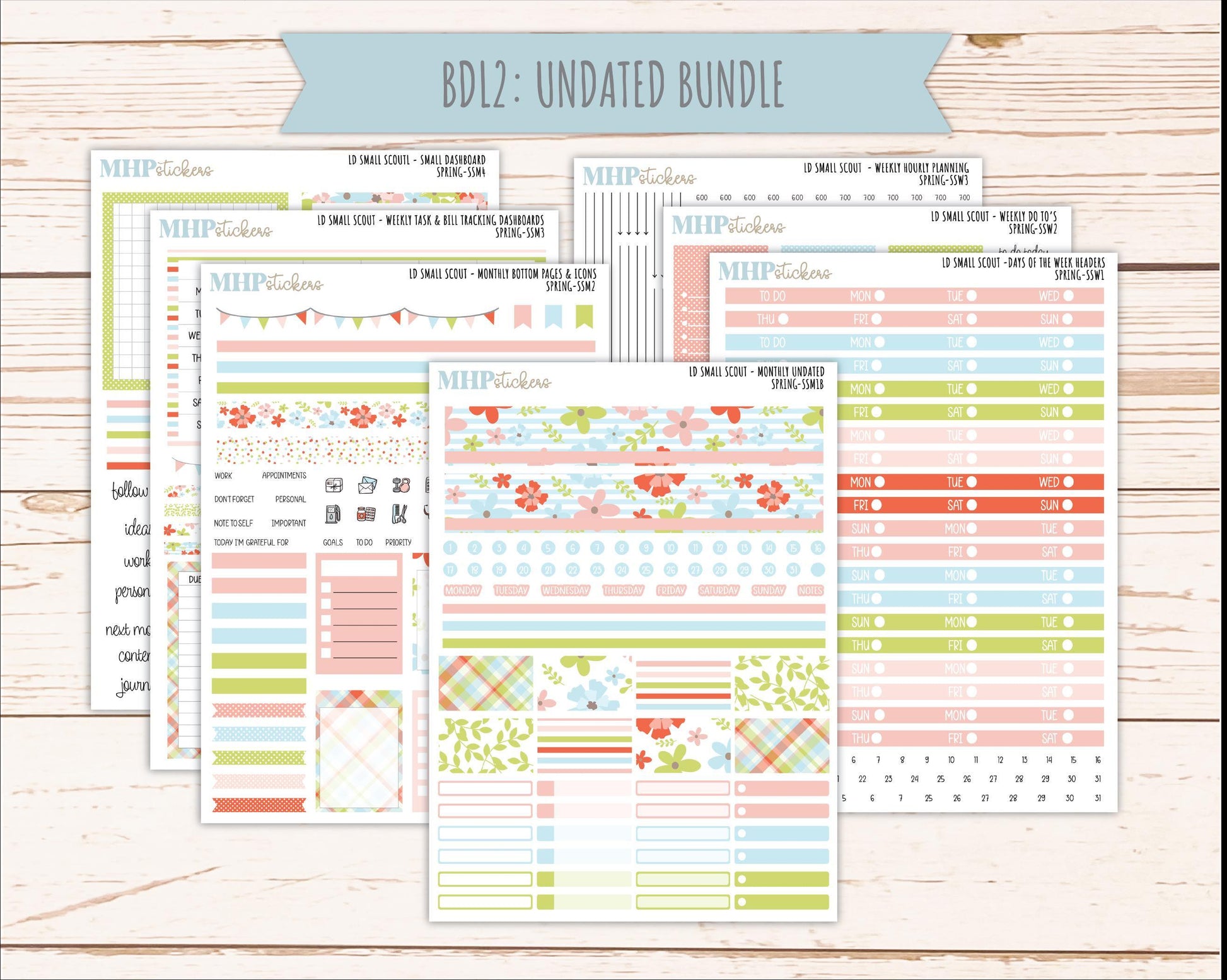 MARCH 2026 Stickers for the Small Scout Planner. For Laurel Denise Planners. "Spring" ||SS