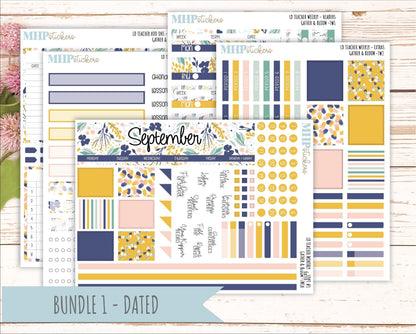 SEPTEMBER Stickers for The Valerie Laurel Denise Planner (Formerly Teacher Planner) "Gather and Bloom" || TC