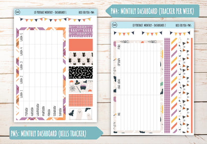 OCTOBER Stickers for The Scout Laurel Denise Planner (formerly Portrait Planner). "Boo to You" || PBY