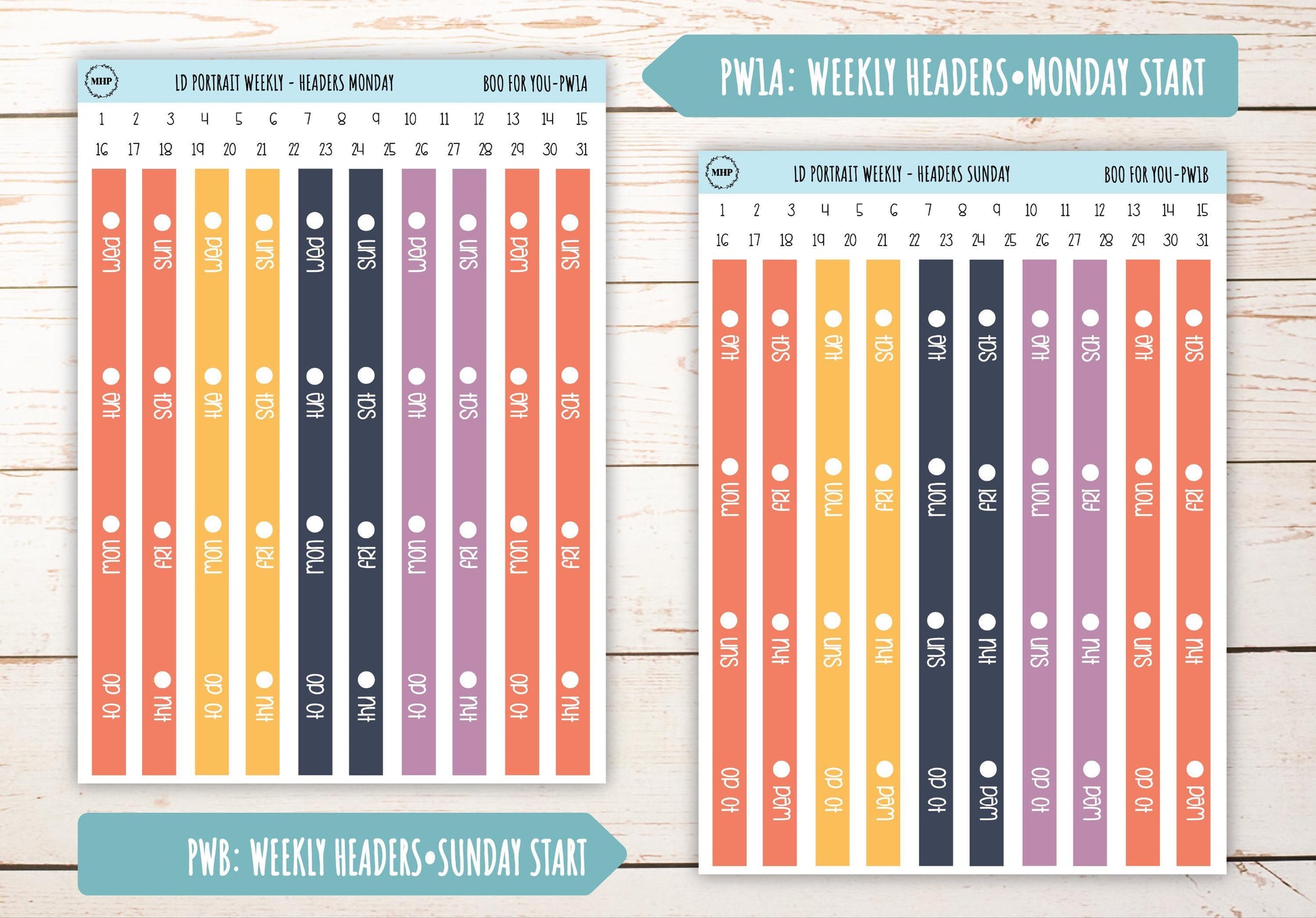 OCTOBER Stickers for The Scout Laurel Denise Planner (formerly Portrait Planner). "Boo to You" || PBY
