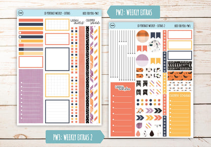 OCTOBER Stickers for The Scout Laurel Denise Planner (formerly Portrait Planner). "Boo to You" || PBY