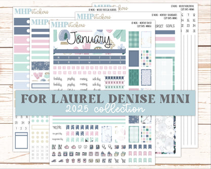 JANUARY 2025 Stickers for small Laurel Denise Planners "Cozy Days" || MNCD
