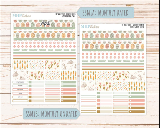 APRIL 2026 Stickers for the Small Scout Planner. For Laurel Denise Planners. "Easter Garden" ||SS