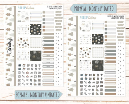 JANUARY 2026 Stickers for The Jo, Laurel Denise Planner (Formerly Pop-Up Planner) "January Frost" || POP