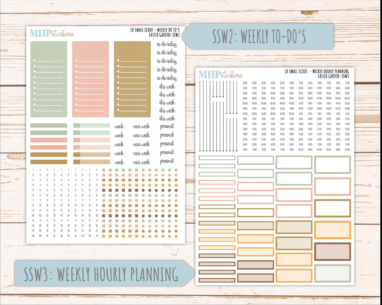APRIL 2026 Stickers for the Small Scout Planner. For Laurel Denise Planners. "Easter Garden" ||SS