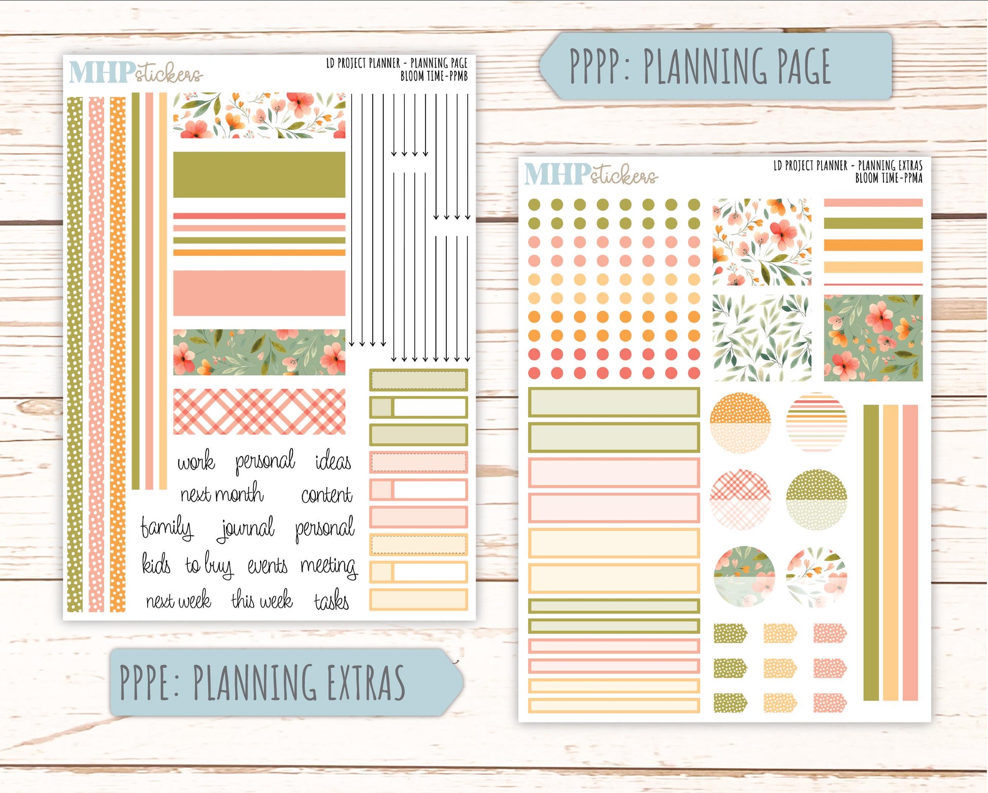 JUNE Stickers for the large Laurel Denise Rose Planner (Formerly Project Planner) "Bloom Time" || PPBT
