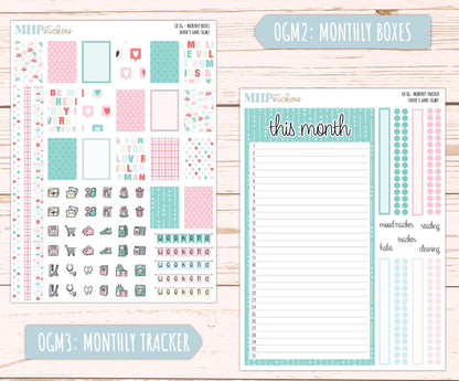 FEBRUARY 2025 Stickers for Large size Horizontal & Vertical Laurel Denise Planners. (Formerly Original Size) "Lover's Lane" || OGLL