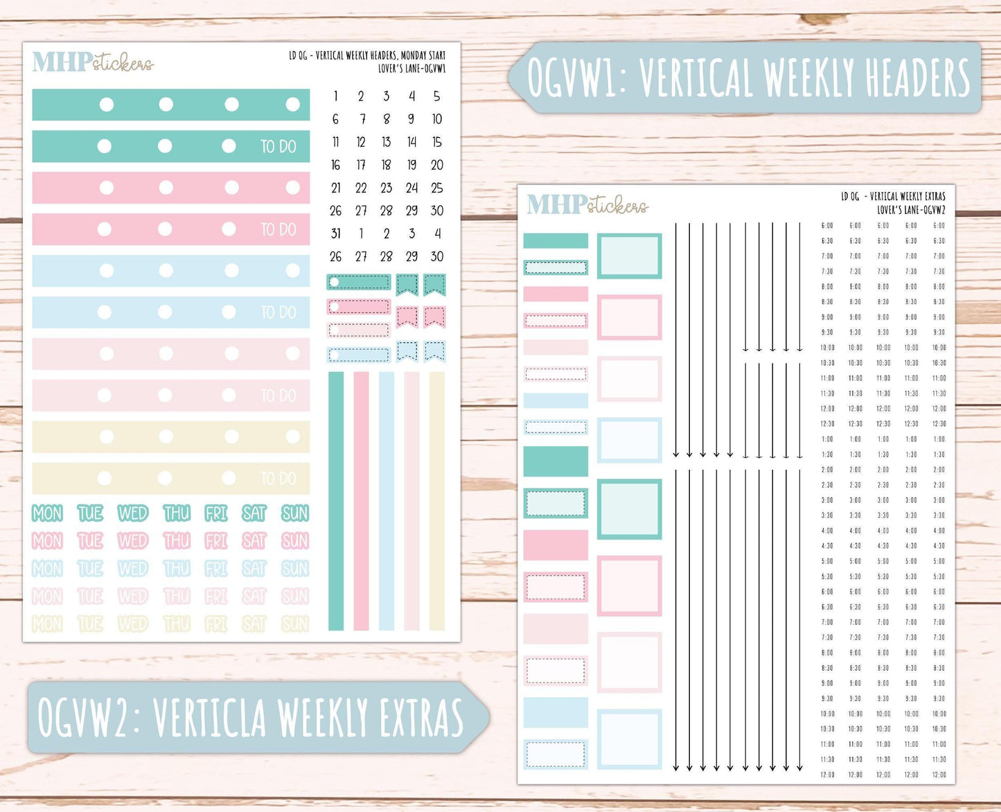 FEBRUARY 2025 Stickers for Large size Horizontal & Vertical Laurel Denise Planners. (Formerly Original Size) "Lover's Lane" || OGLL