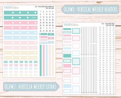 FEBRUARY 2025 Stickers for Large size Horizontal & Vertical Laurel Denise Planners. (Formerly Original Size) "Lover's Lane" || OGLL