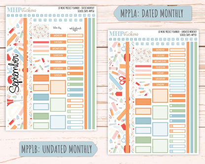 SEPTEMBER 2025 Stickers for The Rose Small Laurel Denise Planner (Formerly Mini Project Planner) "School Days" || MPP