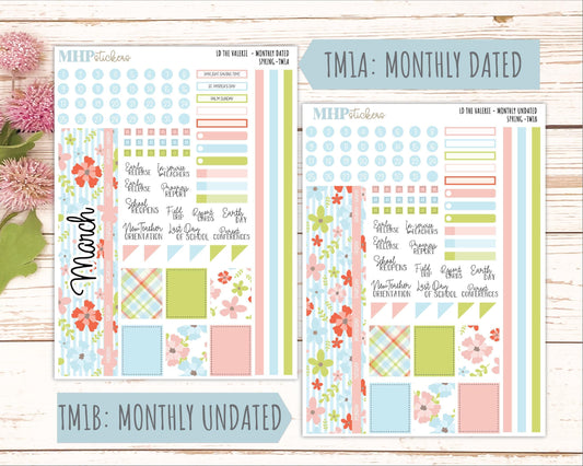 MARCH Stickers for The Valerie Laurel Denise Planner (Formerly Teacher Planner) "Spring" || TC