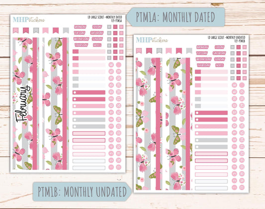 FEBRUARY 2026 Stickers for the Large Scout Planner (formerly Portrait Planner). For Laurel Denise Planners "Fly" ||PT