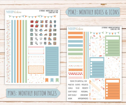 SEPTEMBER 2025 Stickers for The Scout Laurel Denise Planner (formerly Portrait Planner). "School Days" || PT