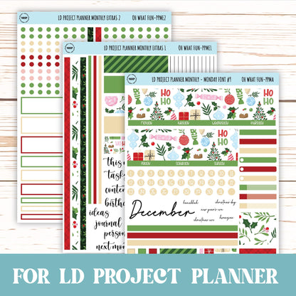 DECEMBER Stickers for The Rose Large Laurel Denise Planner (Formerly Project Planner) "Oh What Fun" || PPWF