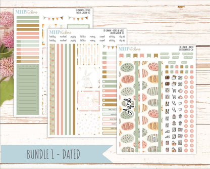 APRIL 2026 Stickers for The Carmen Laurel Denise Planner (Simply Month Planner). "Easter Garden" || C