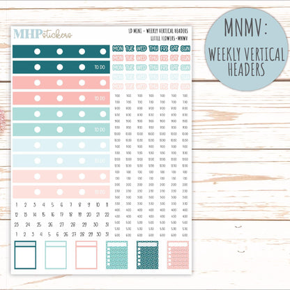 MAY 2025 Stickers for Small Horizontal & Vertical Laurel Denise Planners. (Formerly Mini Planner) "Little Flowers" || MNLF