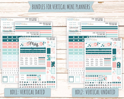 MAY 2025 Stickers for Small Horizontal & Vertical Laurel Denise Planners. (Formerly Mini Planner) "Little Flowers" || MNLF