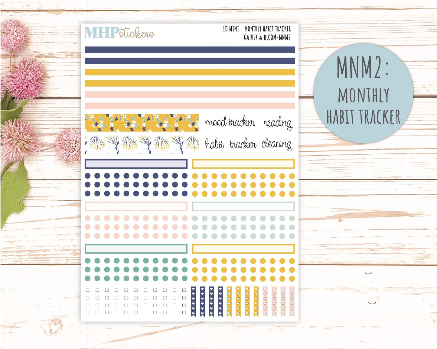 SEPTEMBER 2025 Stickers for Small Horizontal & Vertical Laurel Denise Planners. (Formerly Mini Planner) "Gather and Bloom" || MN