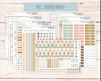 APRIL 2026 Stickers for the Large Scout Planner (formerly Portrait Planner). For Laurel Denise Planners "Easter Garden" ||PT